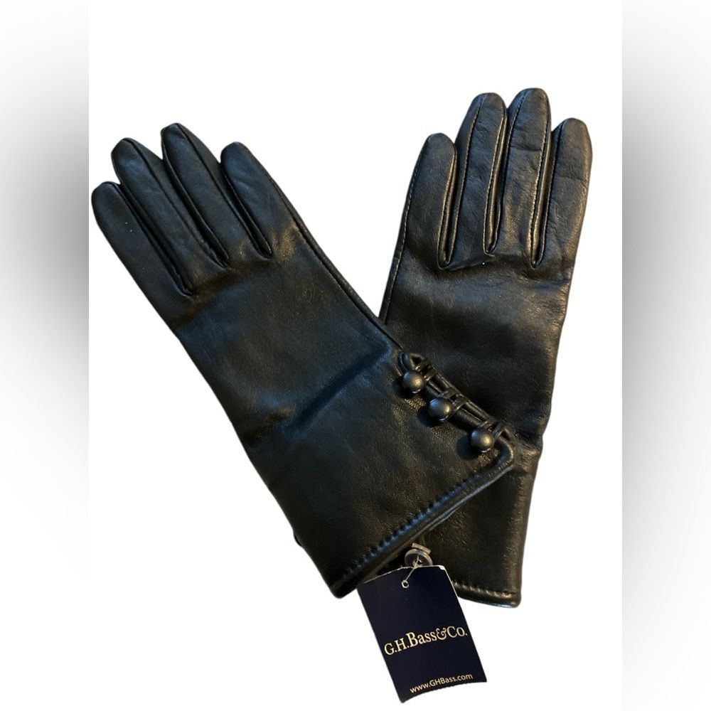 G.H. Bass New with Tags Leather Gloves Size Small Lined Fall Winter Classy